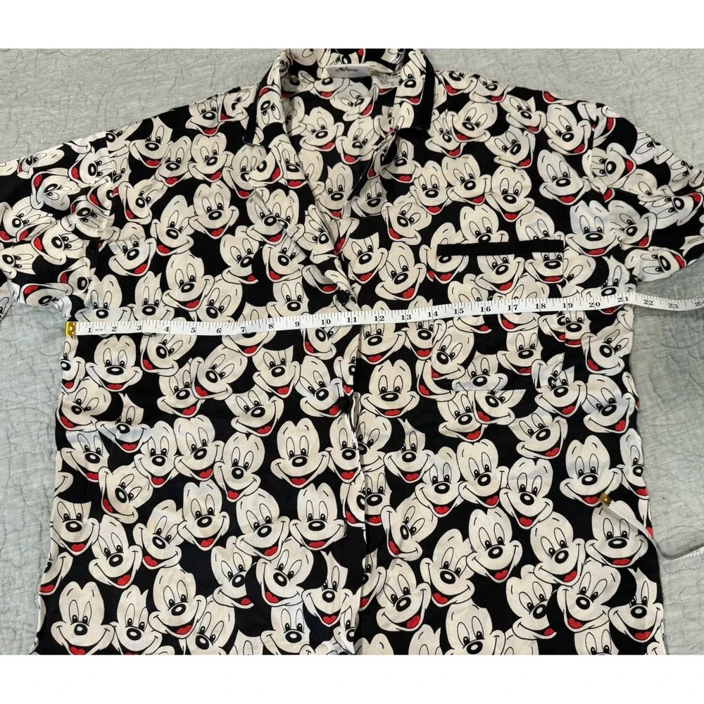 Walt Disney World WDW Silk Mickey Mouse All Over Print Nightgown Nightshirt S‎ - Picture 6 of 7